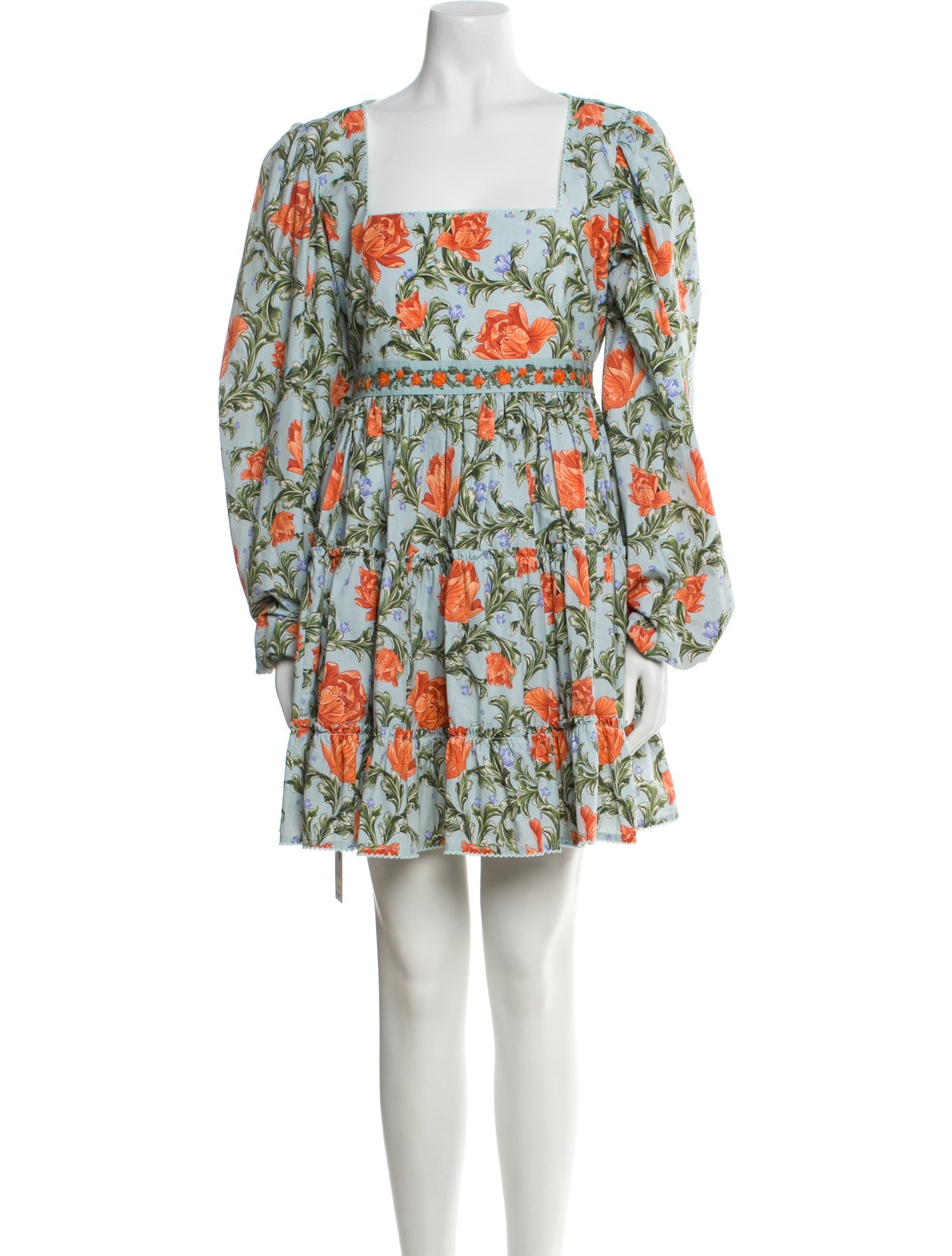 Agua Bendita Floral Print Mini Dress