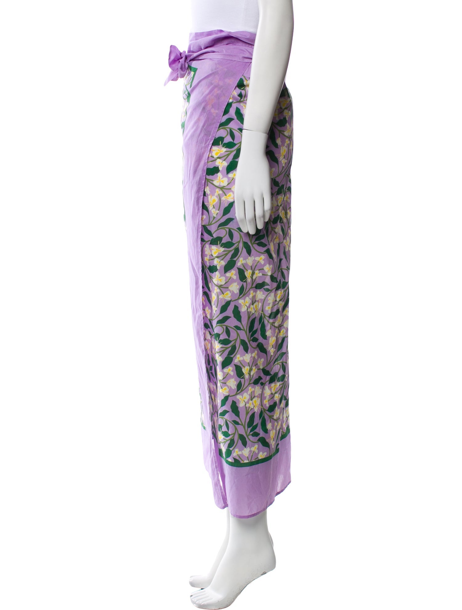 Agua Bendita Floral Print Long Skirt