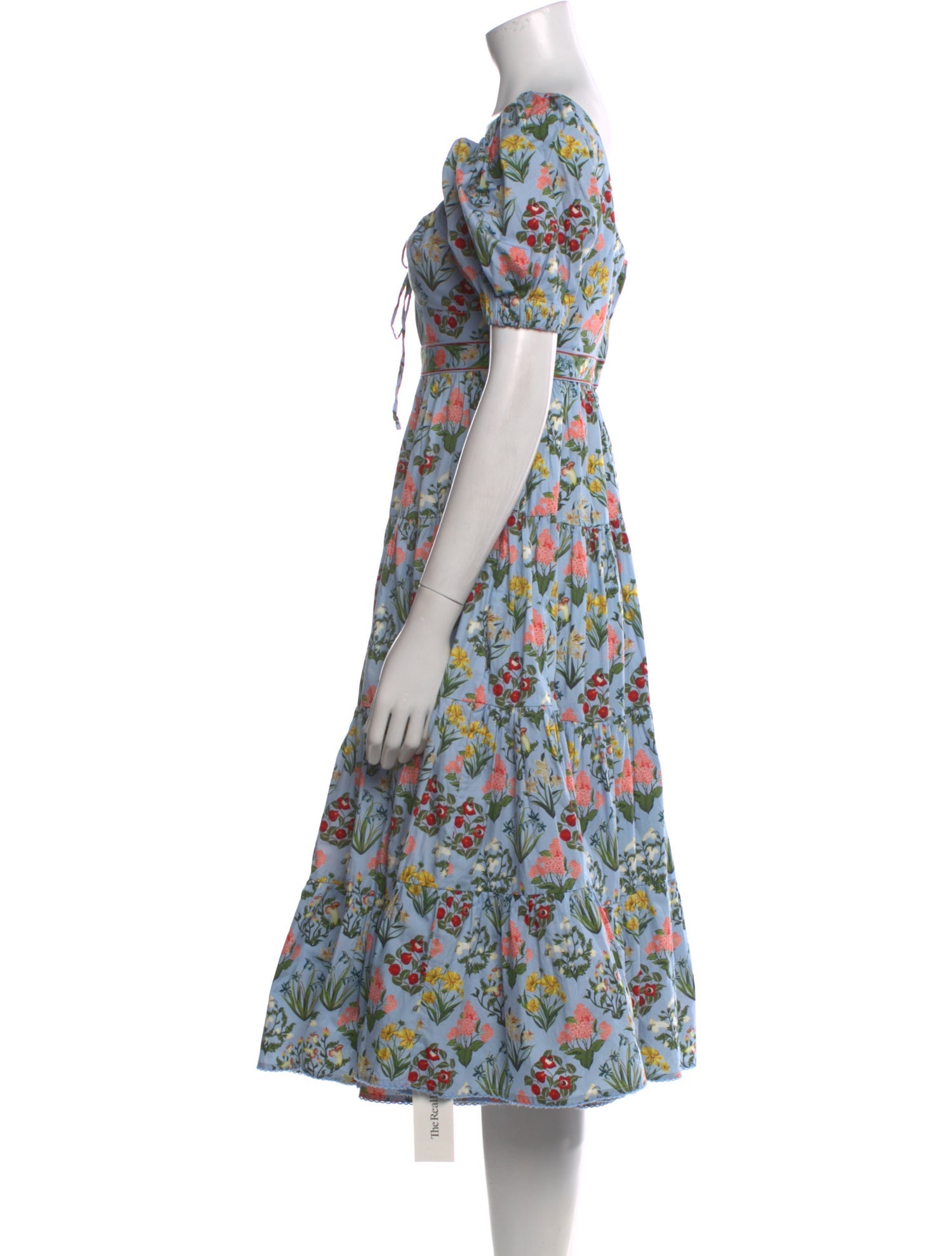Agua Bendita Floral Print Midi Length Dress