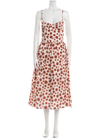 Agua Bendita Linen Midi Length Dress