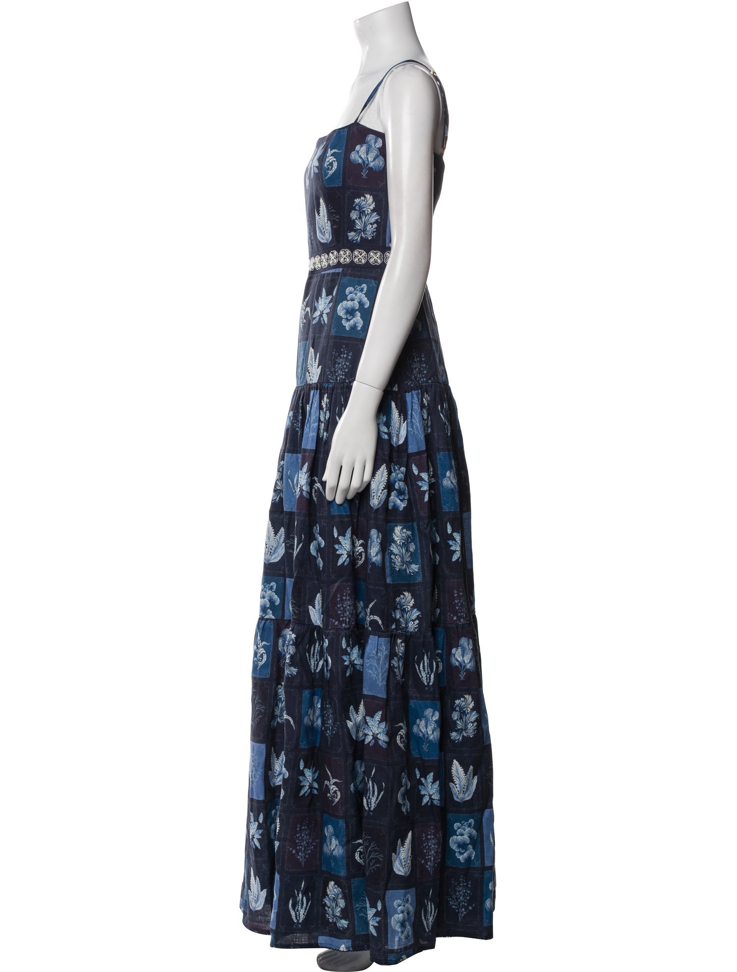 Agua Bendita Linen Long Dress