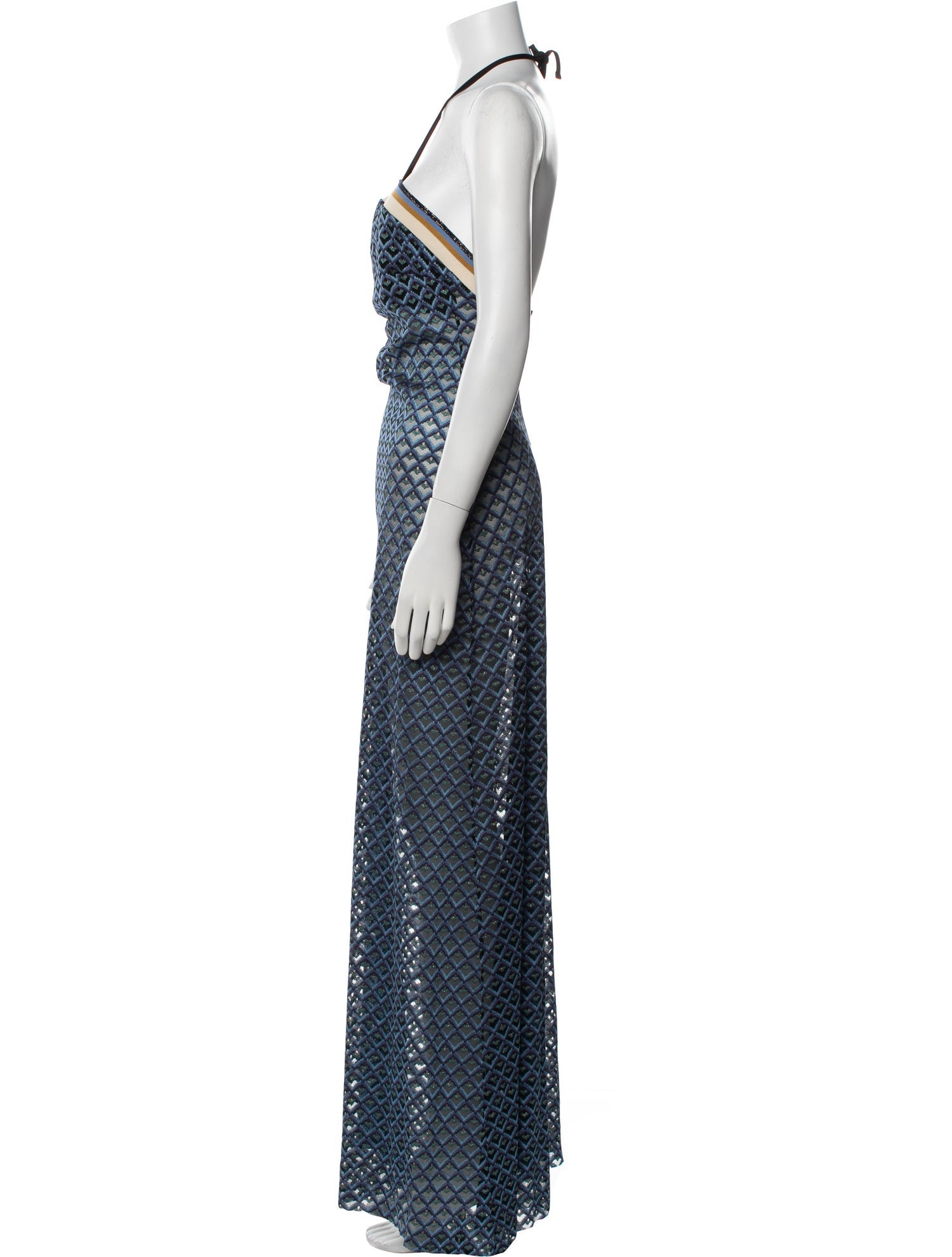 Agua Bendita Printed Long Dress w/ Tags