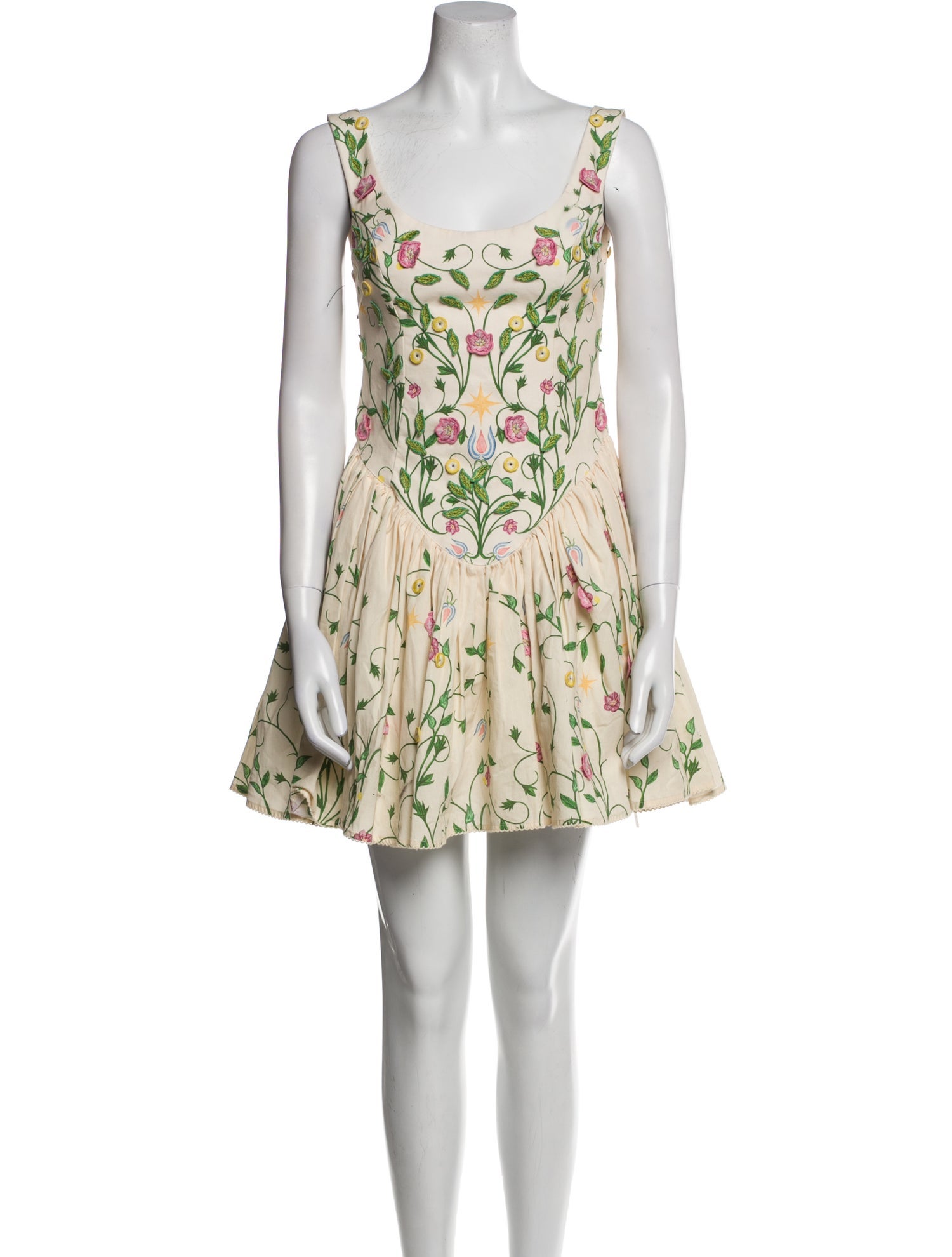 Agua Bendita Floral Print Mini Dress