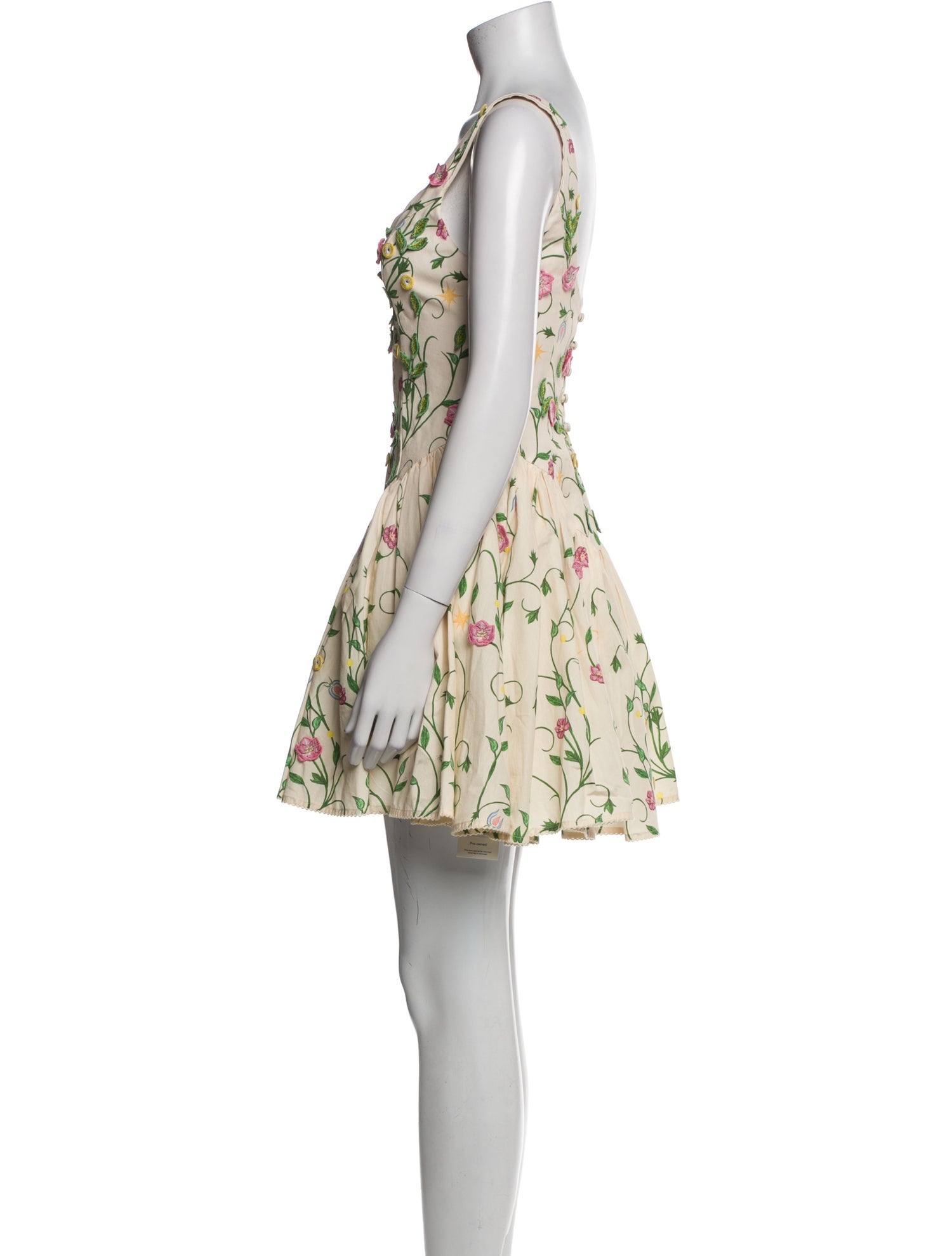 Agua Bendita Floral Print Mini Dress