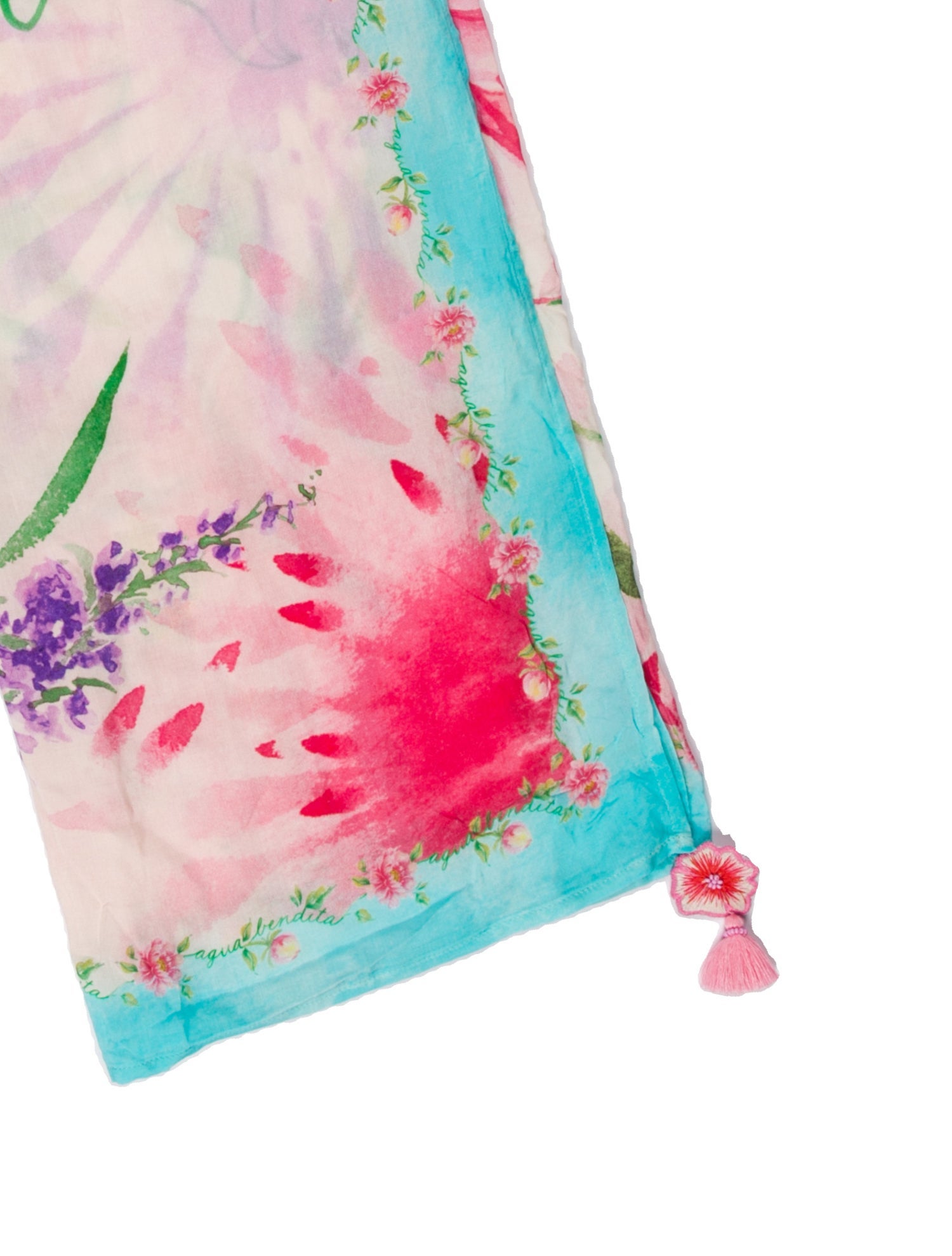 Agua Bendita Festival Quadri Printed Scarf