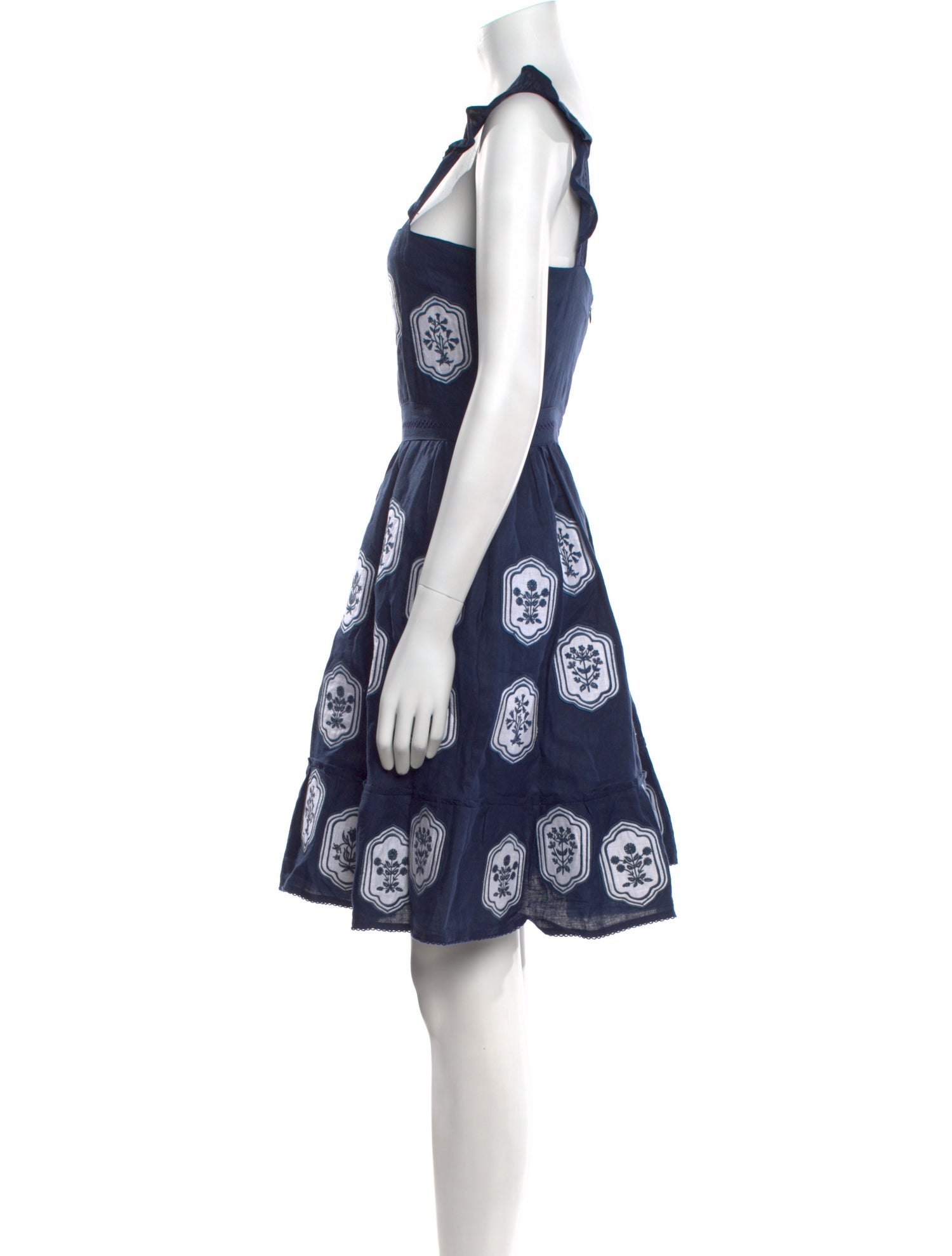 Agua Bendita Linen Mini Dress