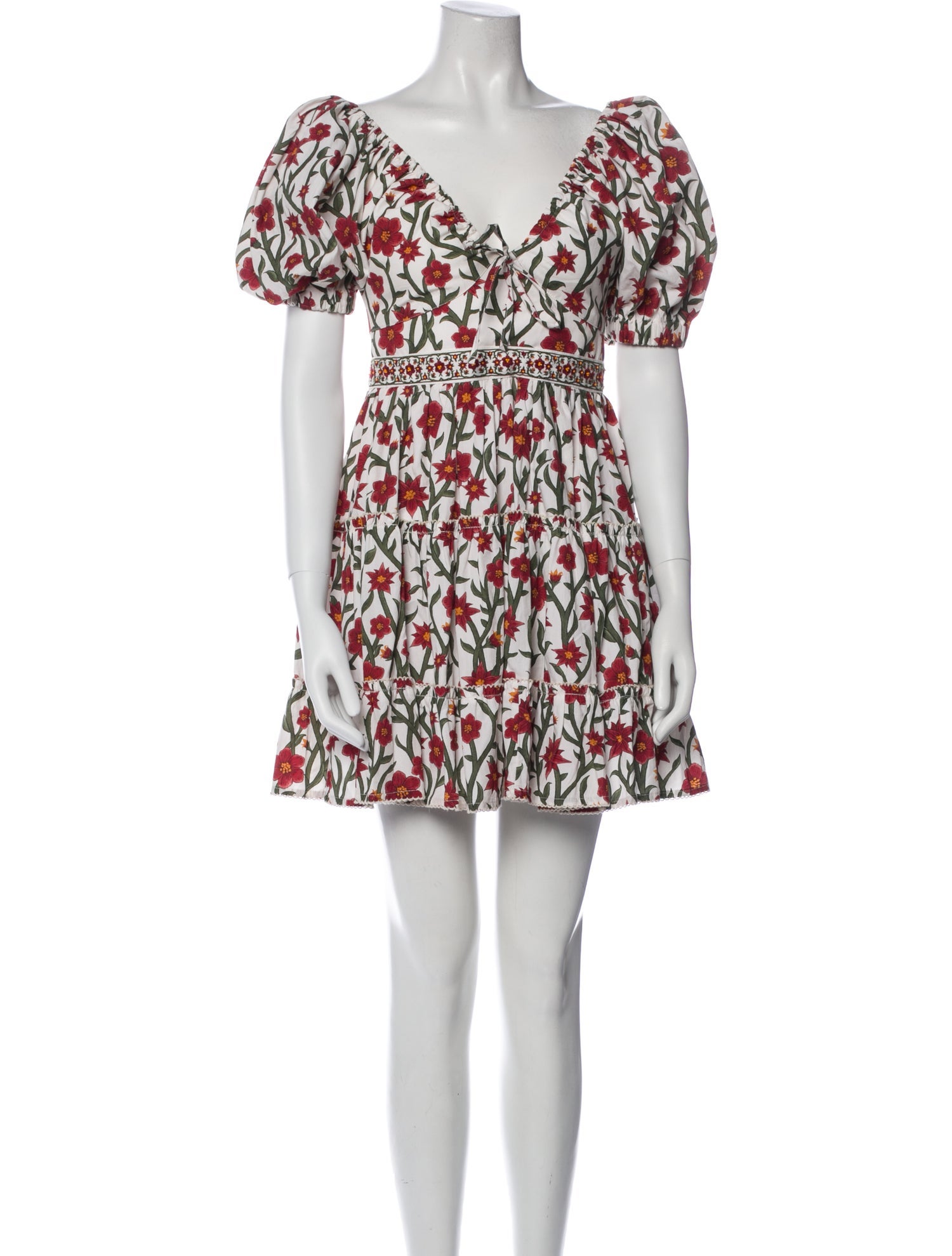 Agua Bendita Printed Mini Dress