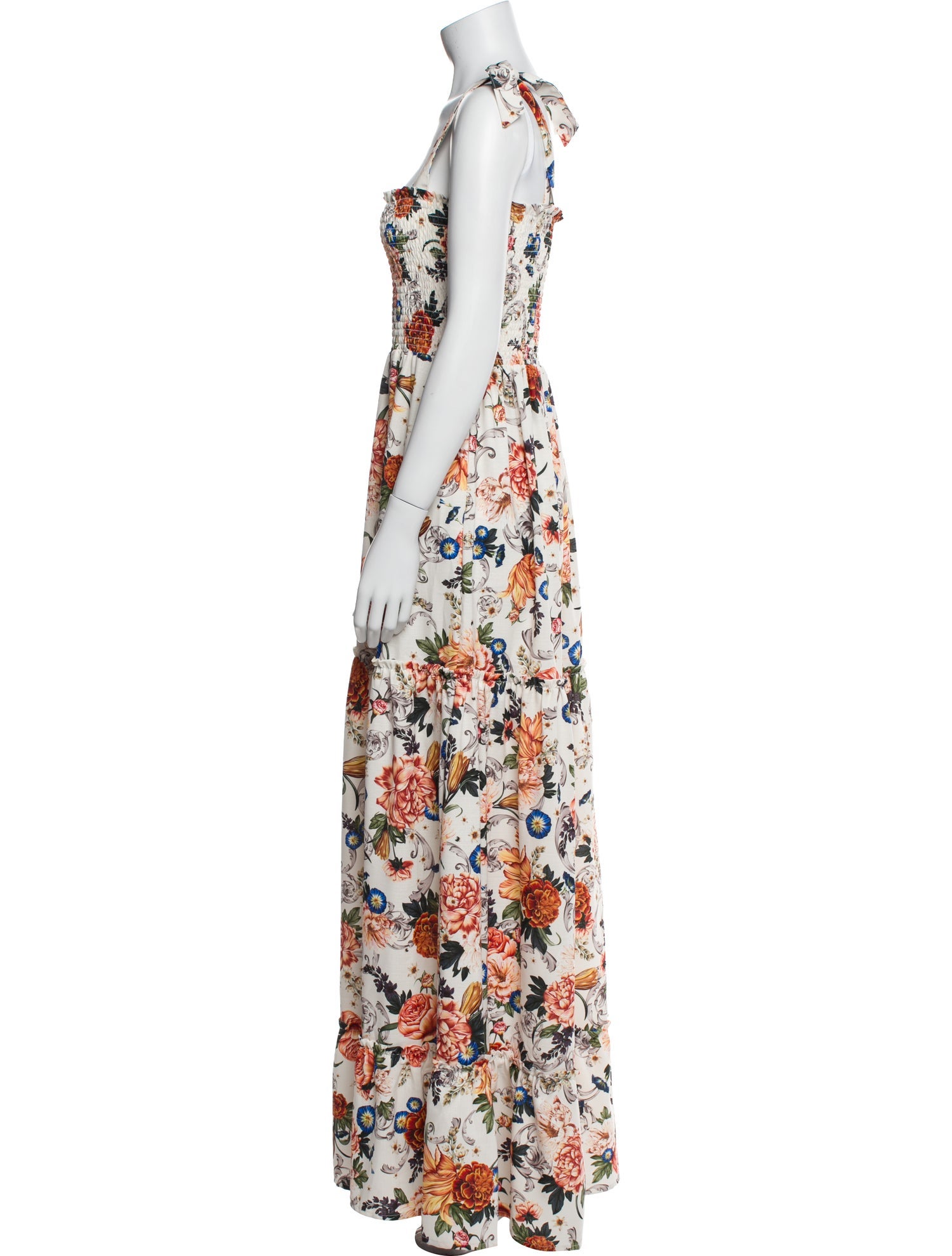 Agua Bendita Floral Print Long Dress
