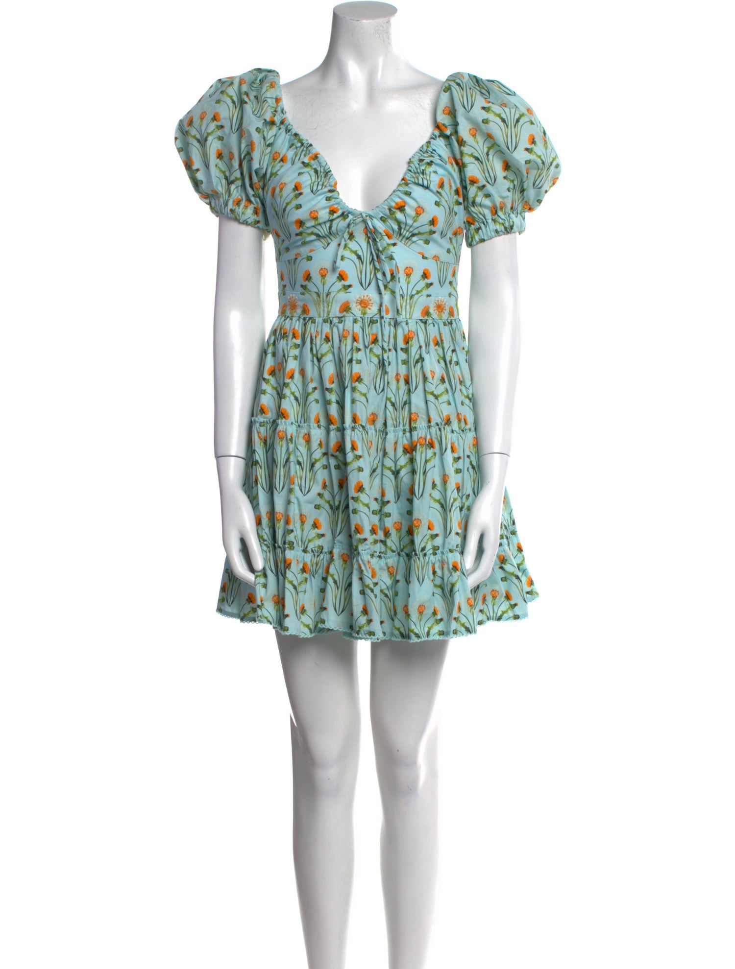 Agua Bendita Printed Mini Dress