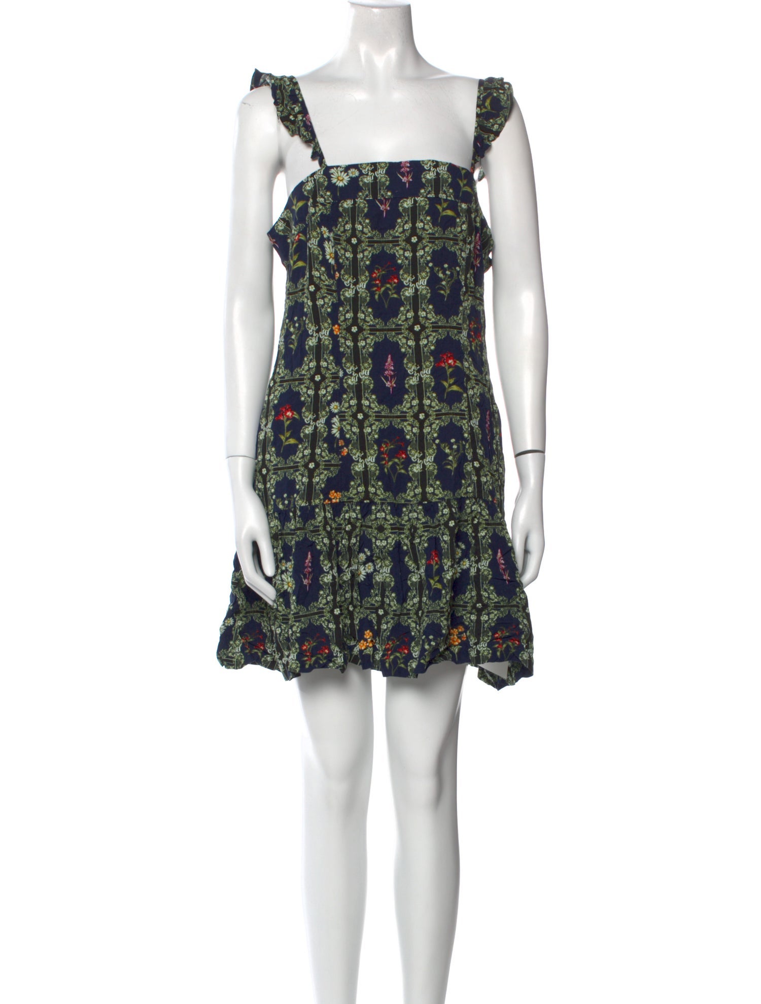 Agua Bendita Floral Print Mini Dress w/ Tags