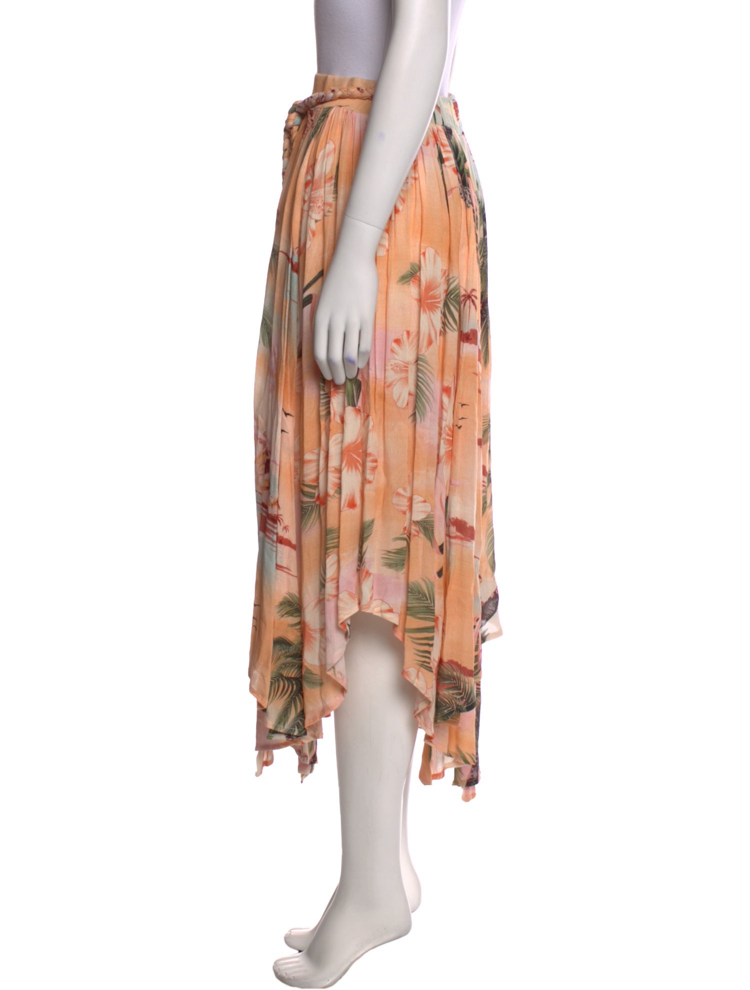 Agua Bendita Printed Midi Length Skirt