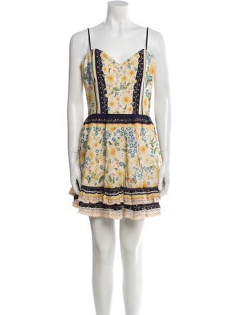 Agua Bendita Printed Mini Dress