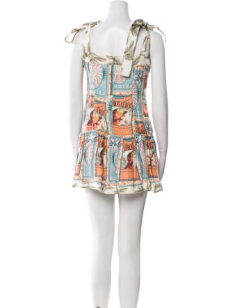 Agua Bendita Printed Mini Dress
