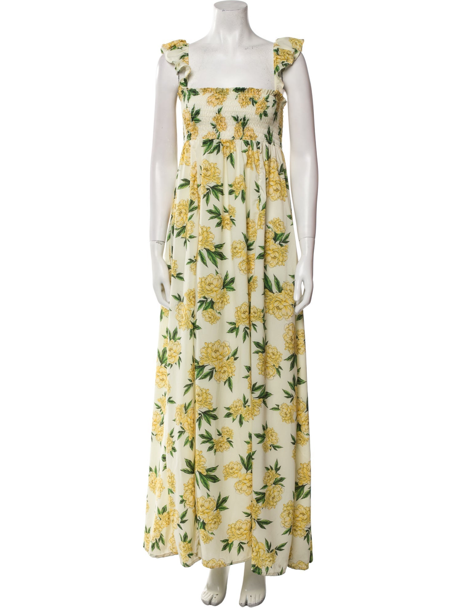 Agua Bendita Floral Print Long Dress