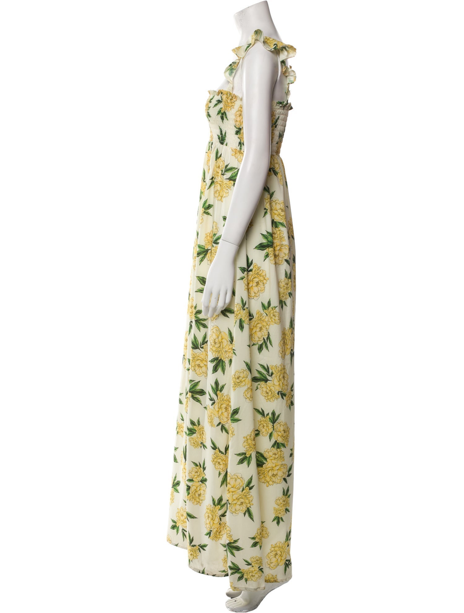 Agua Bendita Floral Print Long Dress