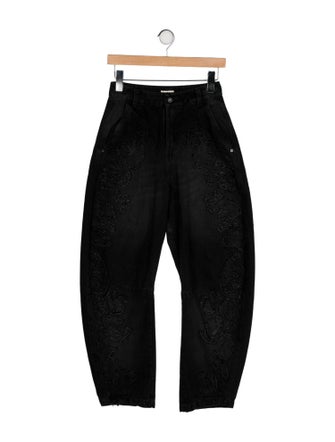 Agua Bendita High-Rise Straight Leg Jeans