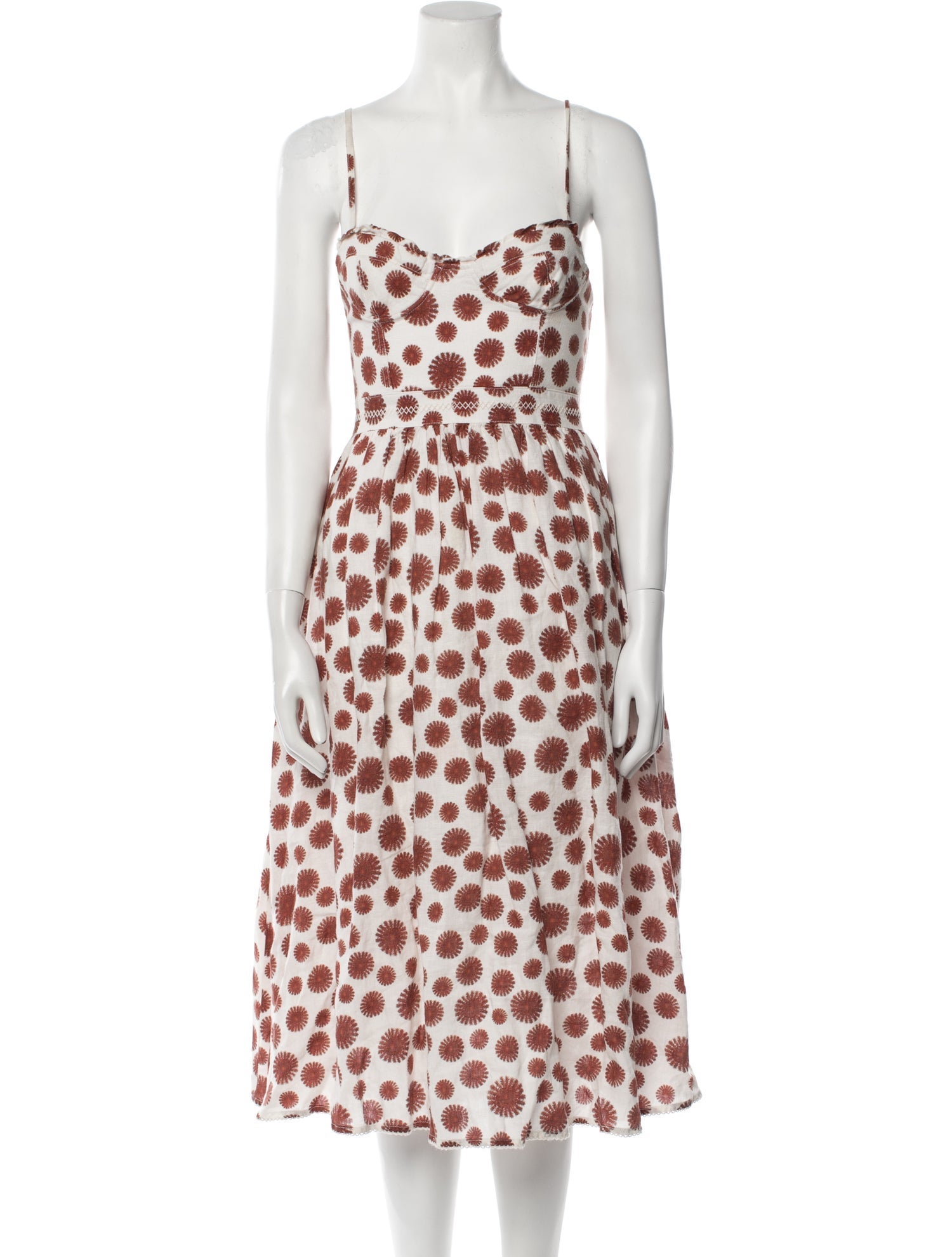 Agua Bendita Linen Midi Length Dress