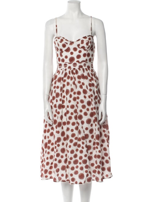 Agua Bendita Linen Midi Length Dress