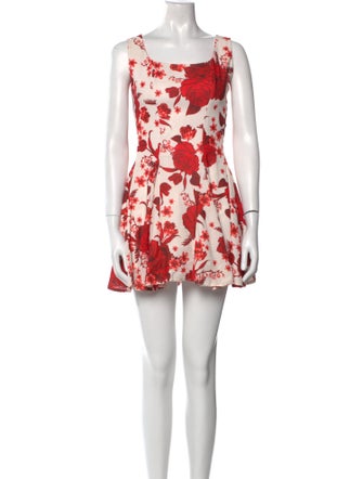 Agua Bendita Floral Print Mini Dress