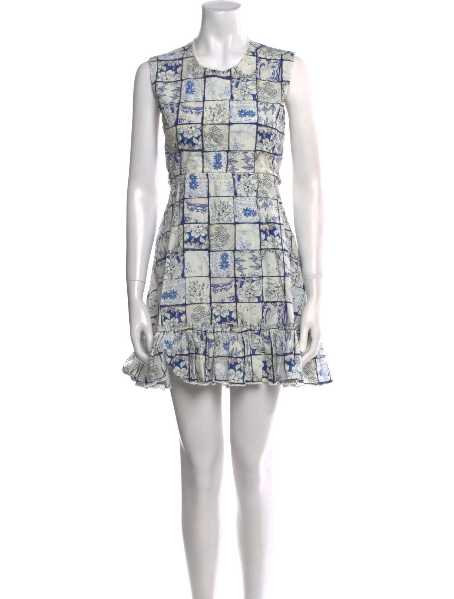 Agua Bendita Printed Knee-Length Dress