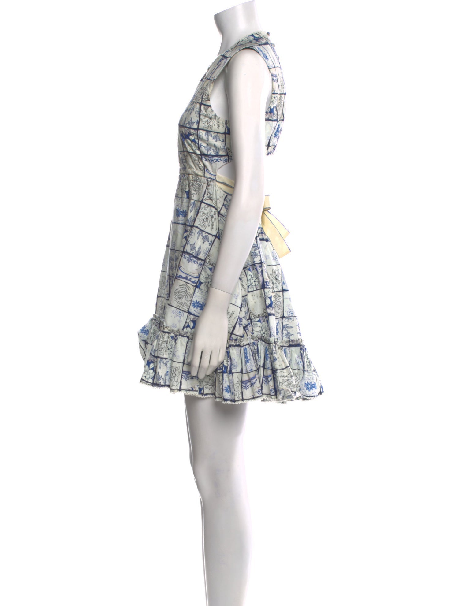 Agua Bendita Printed Knee-Length Dress