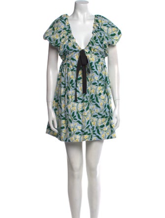 Agua Bendita Printed Mini Dress