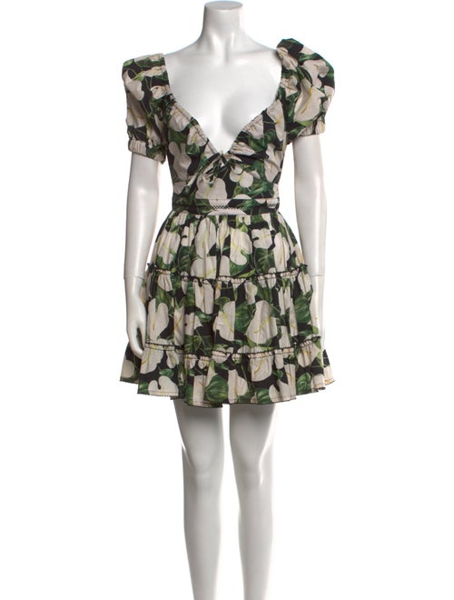 Agua Bendita Floral Print Mini Dress w/ Tags