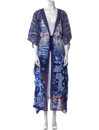 Agua Bendita Printed Midi Length Dress w/ Tags