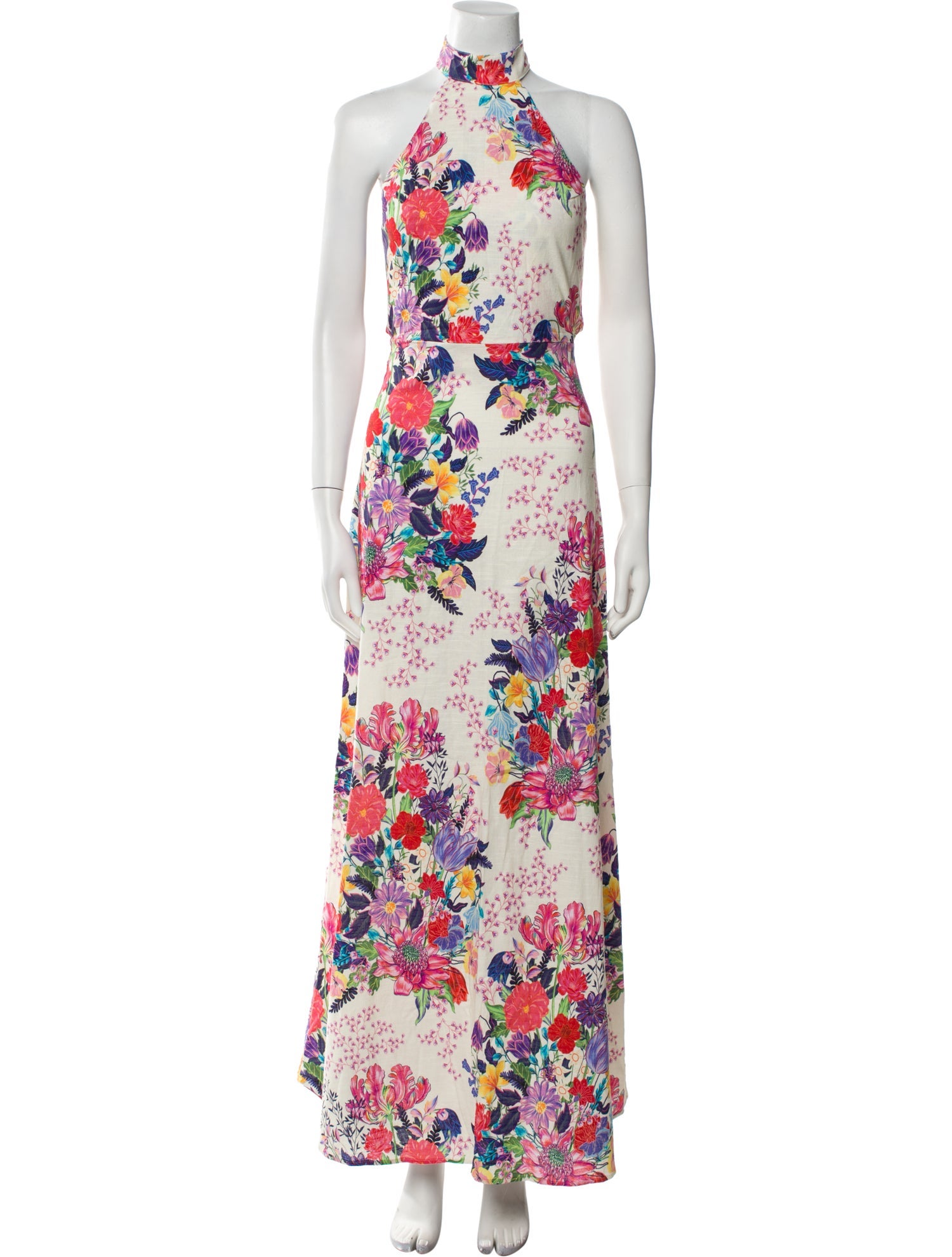 Agua Bendita Floral Print Long Dress w/ Tags