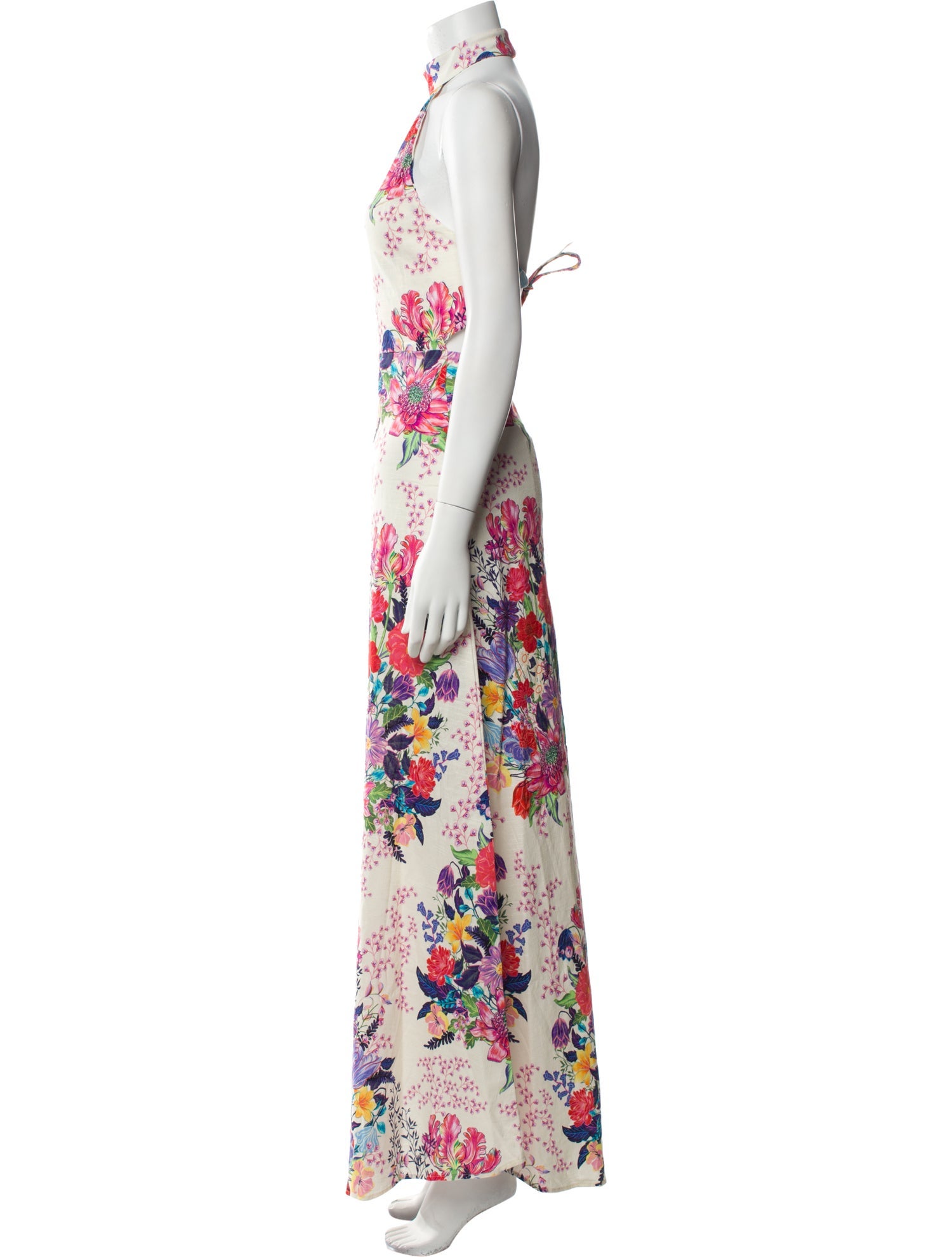 Agua Bendita Floral Print Long Dress w/ Tags