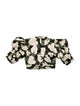 Agua Bendita Floral Print Square Neckline Crop Top
