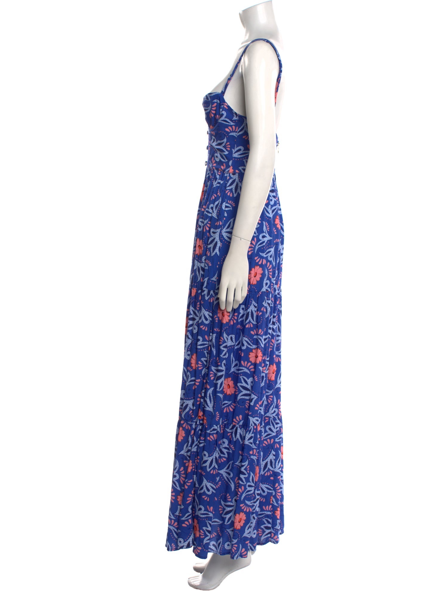 Agua Bendita Floral Print Long Dress