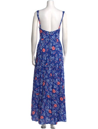 Agua Bendita Floral Print Long Dress