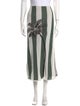 Agua Bendita Striped Midi Length Skirt