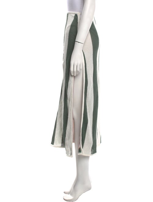 Agua Bendita Striped Midi Length Skirt