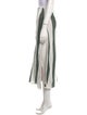 Agua Bendita Striped Midi Length Skirt