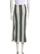 Agua Bendita Striped Midi Length Skirt