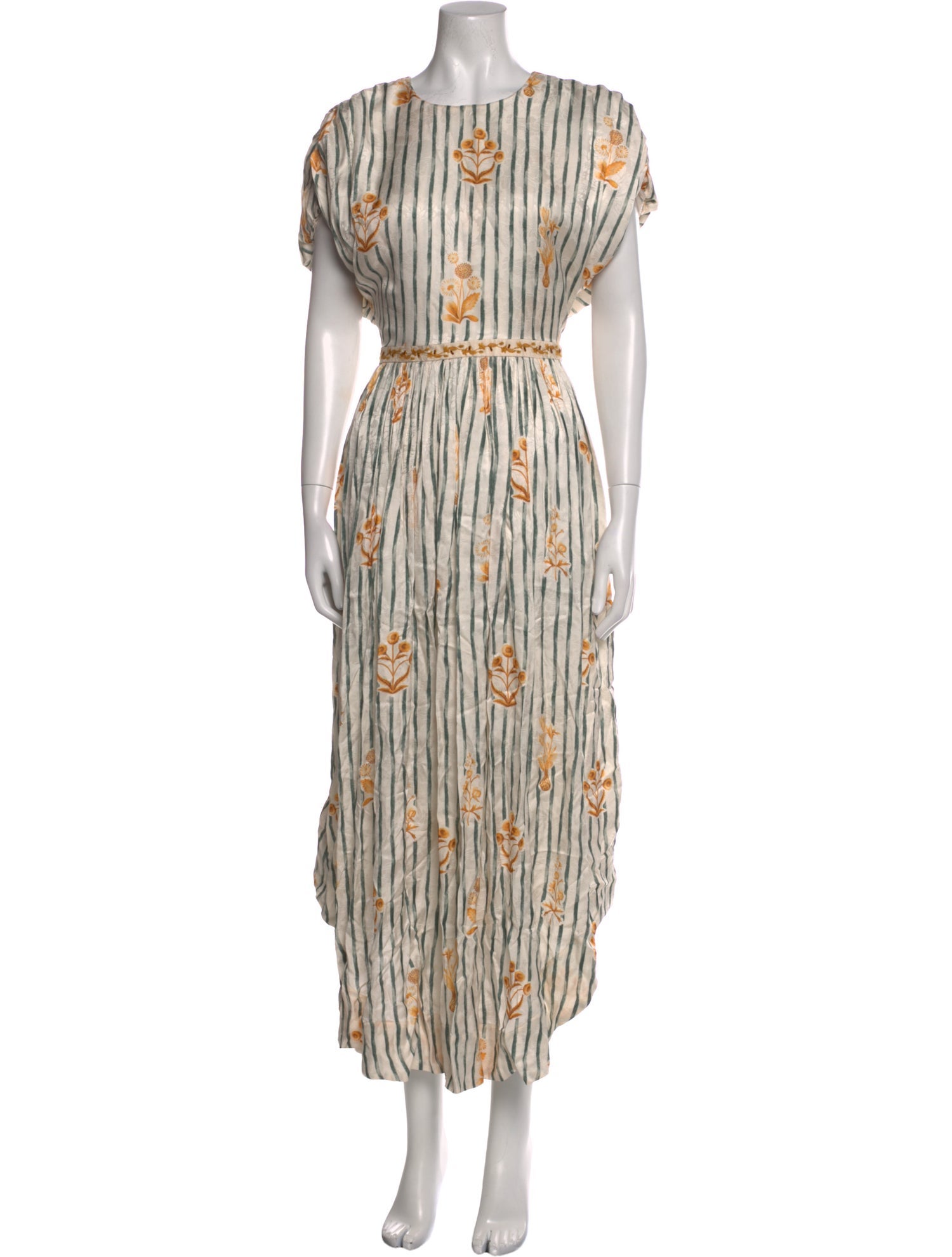 Agua Bendita Striped Long Dress