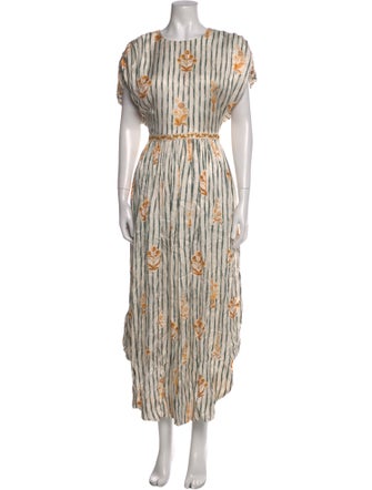 Agua Bendita Striped Long Dress