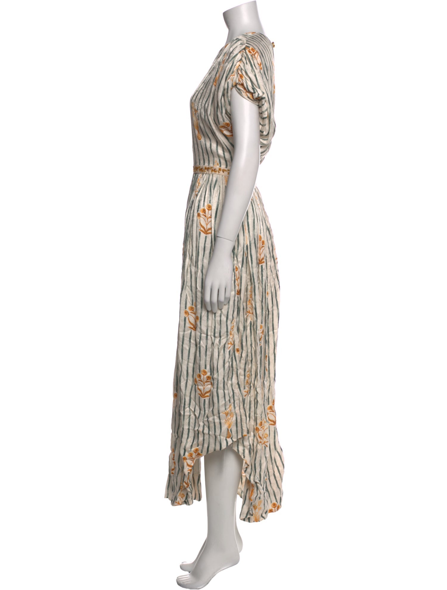 Agua Bendita Striped Long Dress