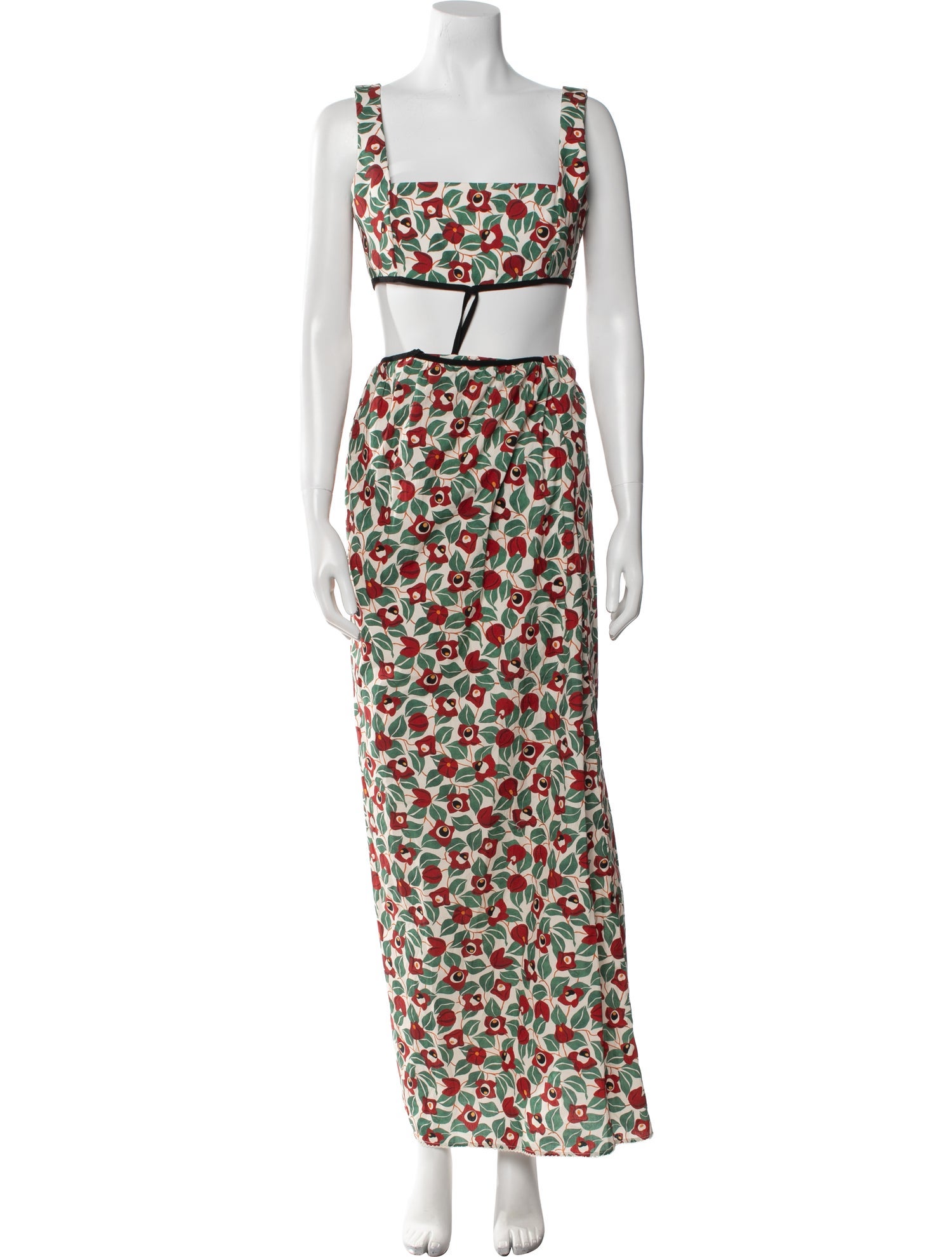 Agua Bendita Floral Print Long Dress