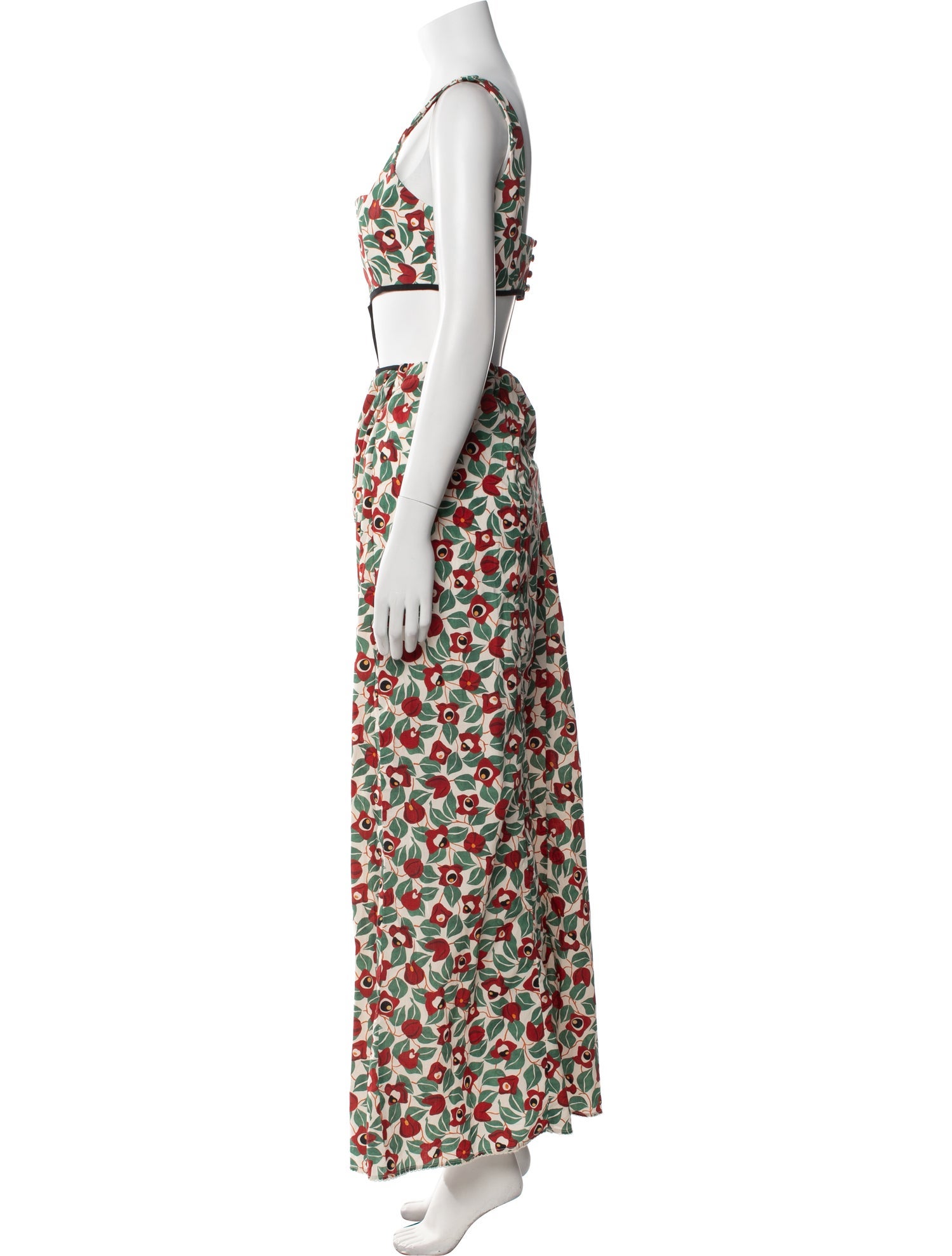 Agua Bendita Floral Print Long Dress