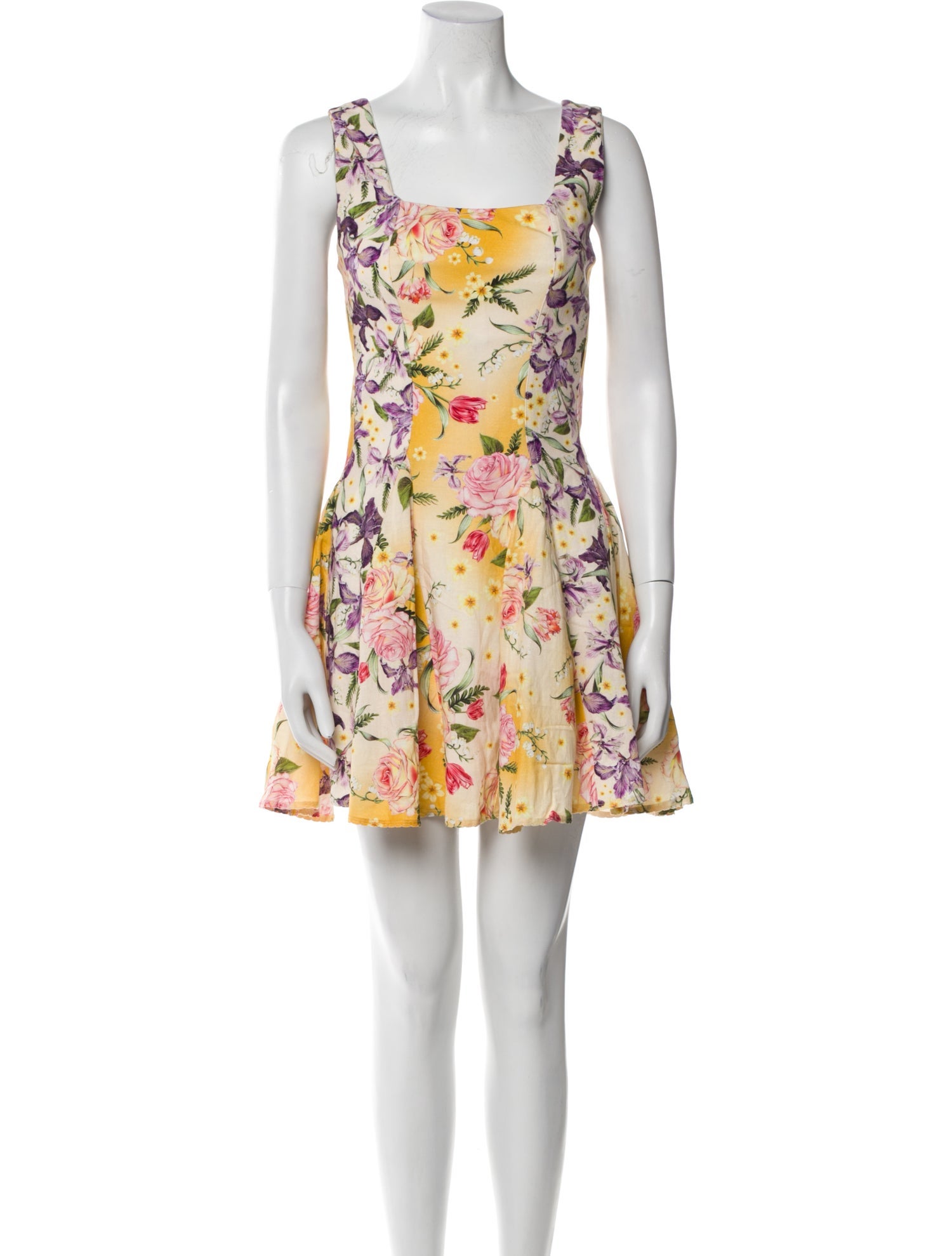 Agua Bendita Floral Print Mini Dress