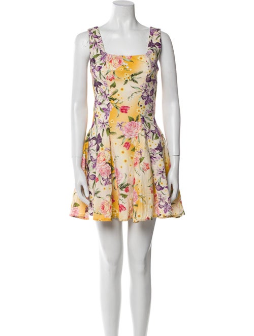 Agua Bendita Floral Print Mini Dress