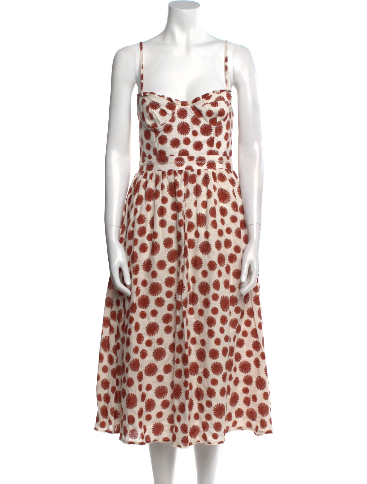 Agua Bendita Linen Midi Length Dress