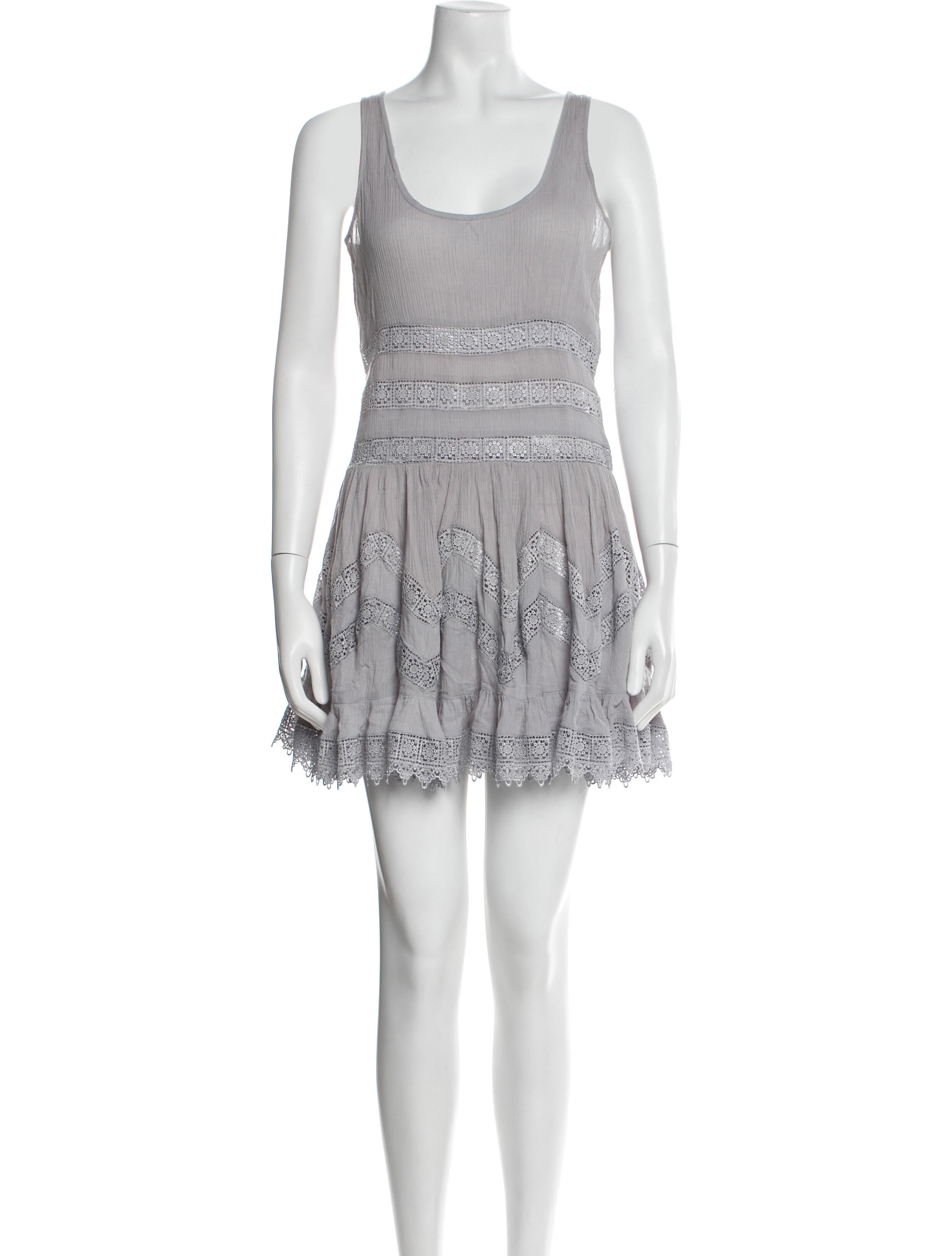 Agua Bendita Scoop Neck Mini Dress