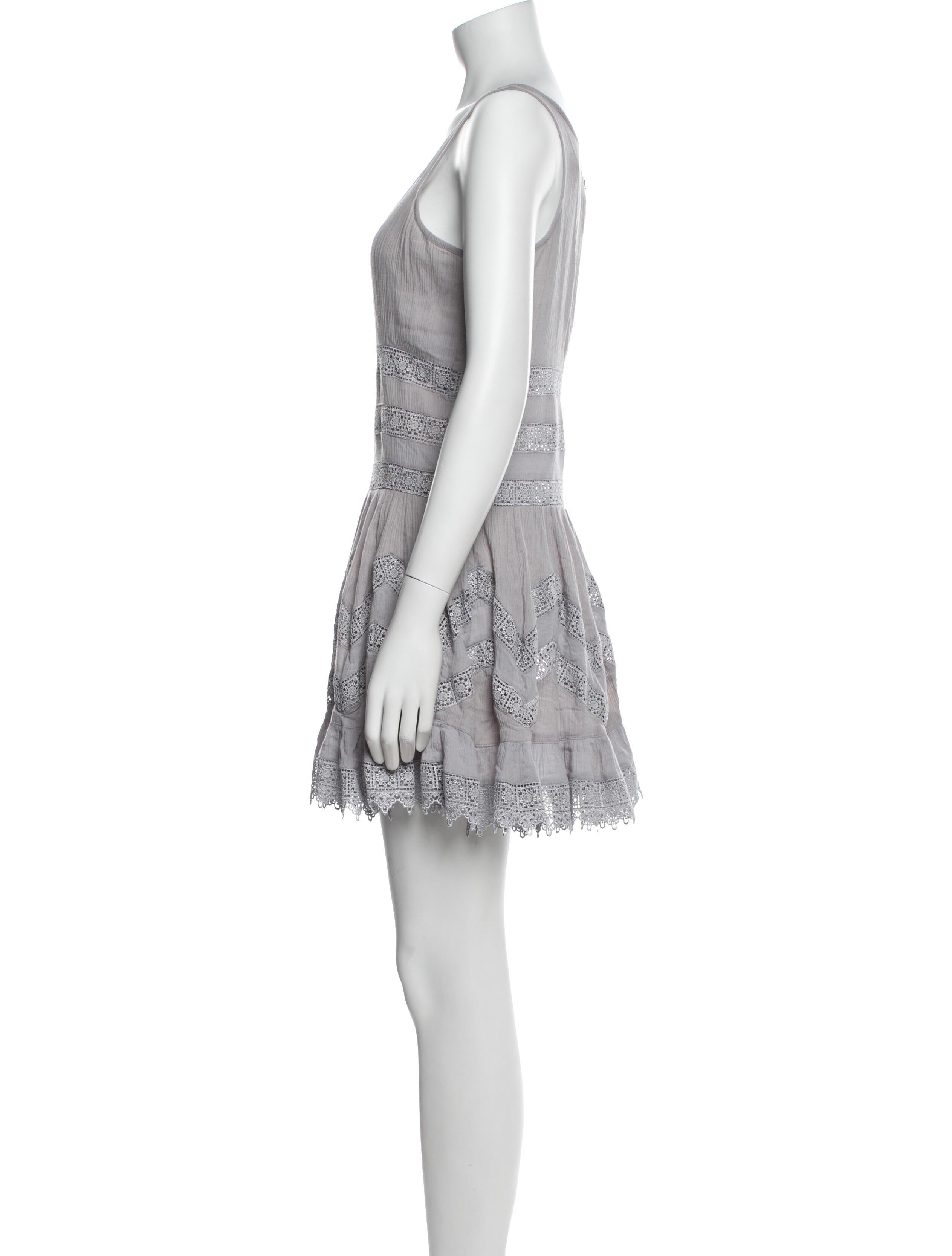 Agua Bendita Scoop Neck Mini Dress