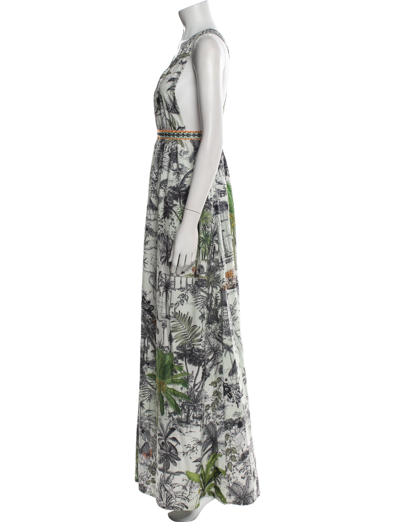 Agua Bendita Printed Long Dress