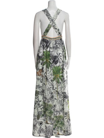 Agua Bendita Printed Long Dress