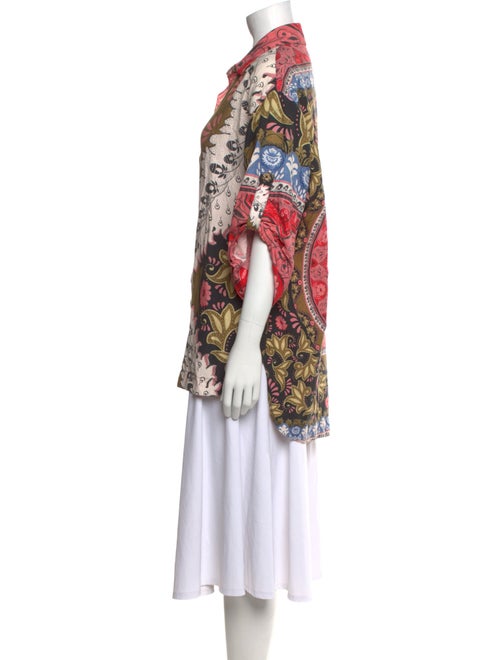 Agua Bendita Printed Three-Quarter Sleeve Tunic